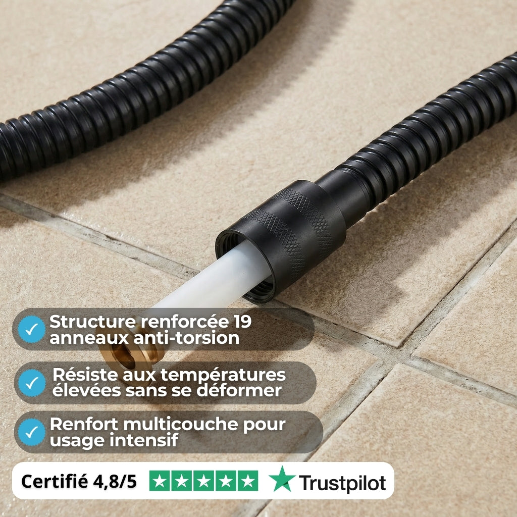 Flexible de Douche Universel Inox Tressé  – Anti-torsion