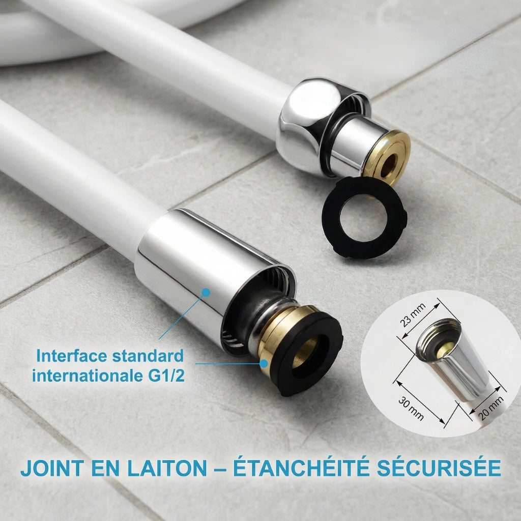 Flexible de Douche PVC Lisse Anti-Torsion