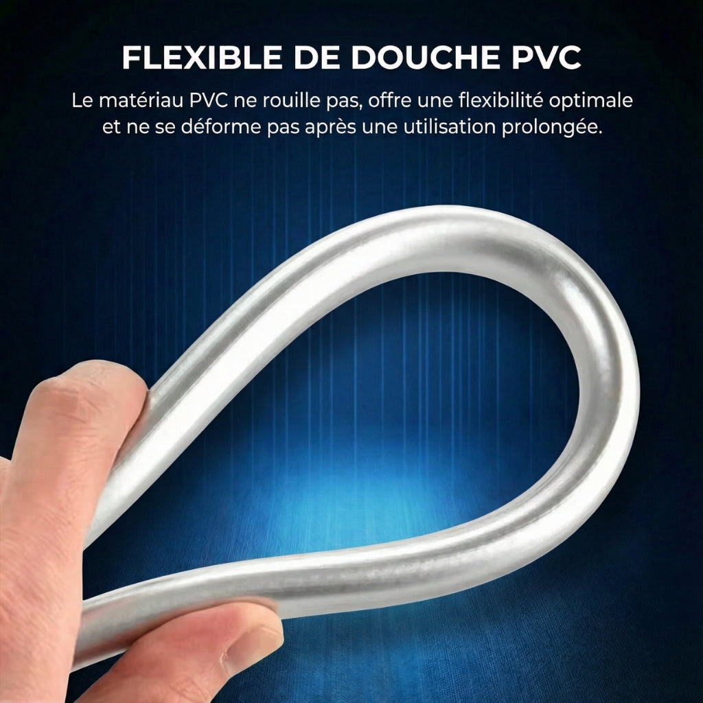 Flexible de Douche PVC Lisse Anti-Torsion