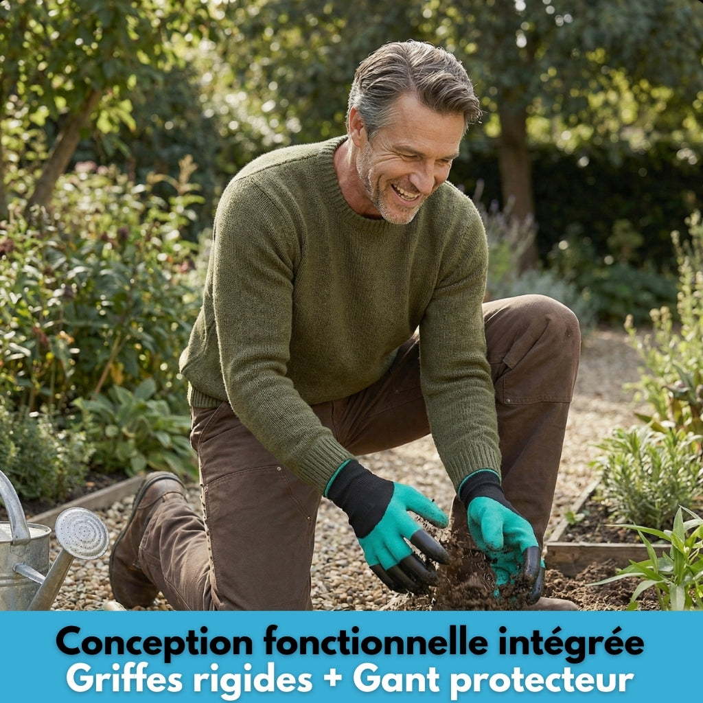 GriffGarden PRO™ – Gants de jardinage avec griffes intégrées