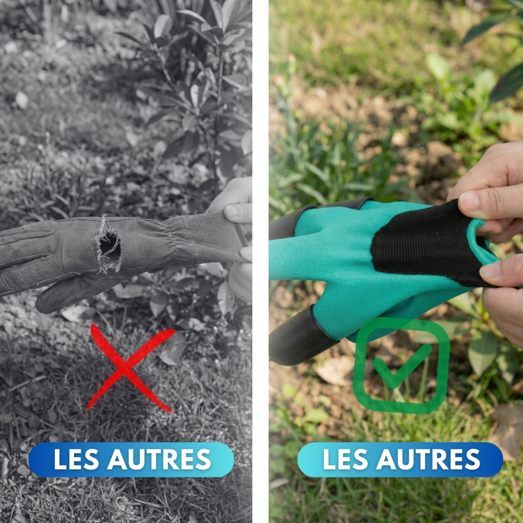 GriffGarden PRO™ – Gants de jardinage avec griffes intégrées
