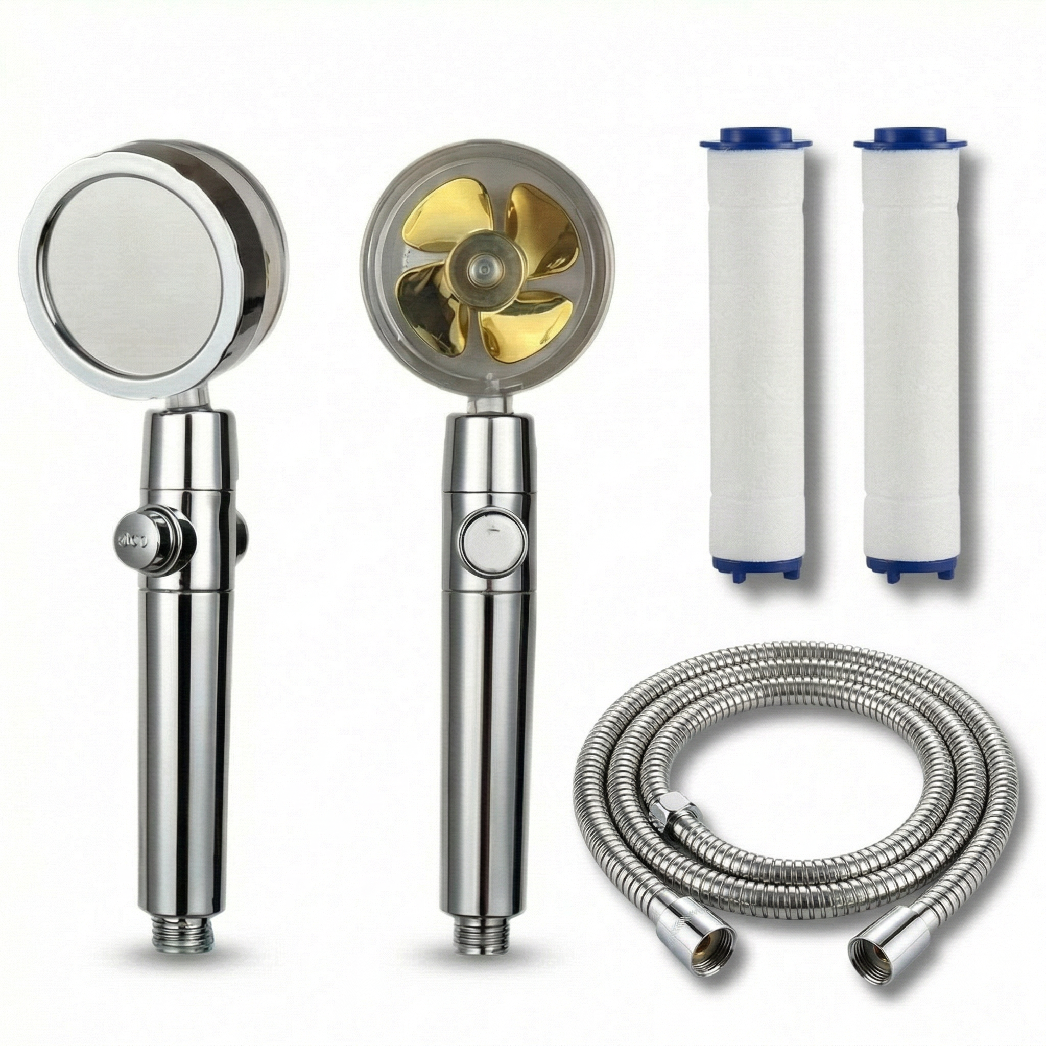 Pommeau de douche 4 pales haute pression avec filtres