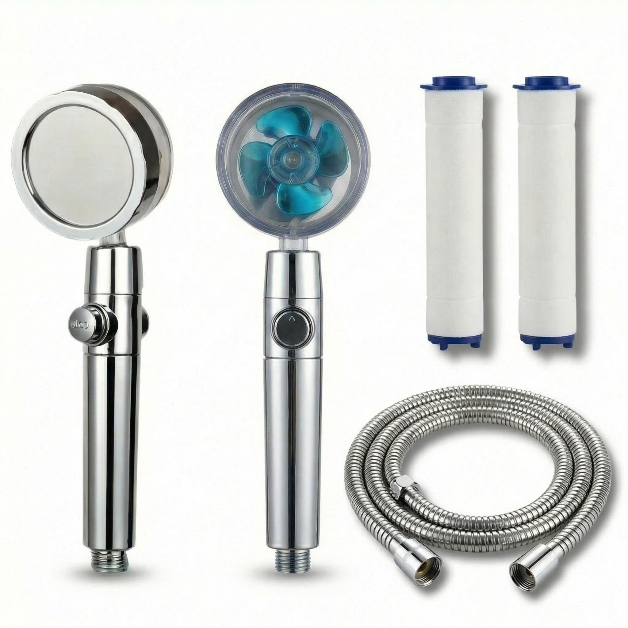 Pommeau de douche 4 pales haute pression avec filtres