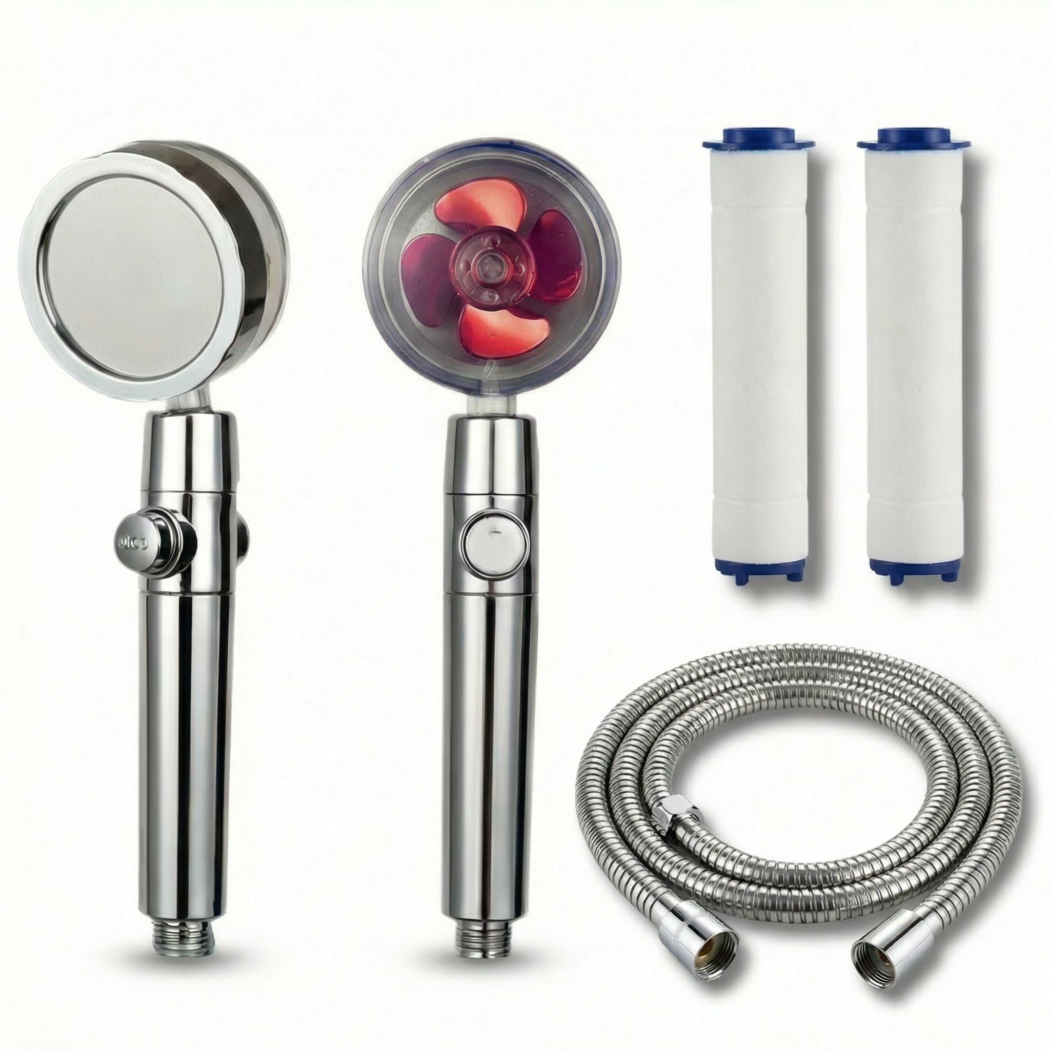 Pommeau de douche 4 pales haute pression avec filtres