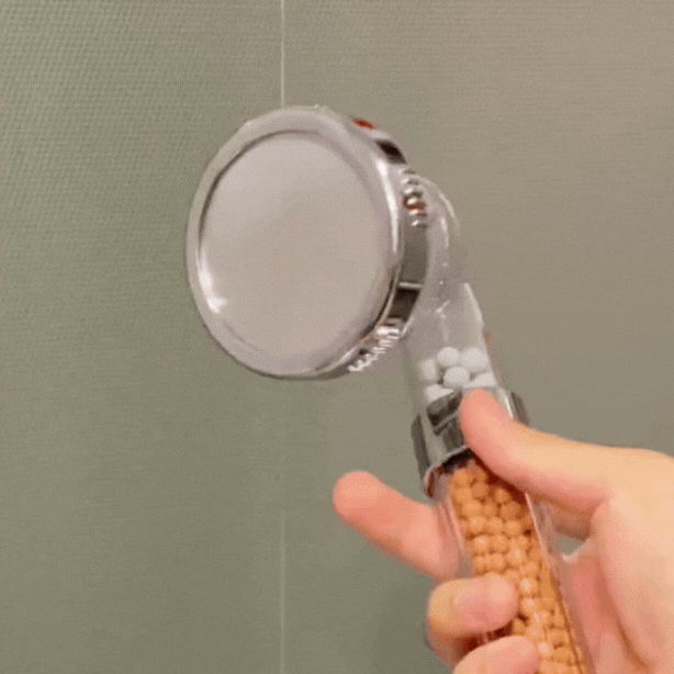 Pommeau de Douche Minéral Transparent Filtrant