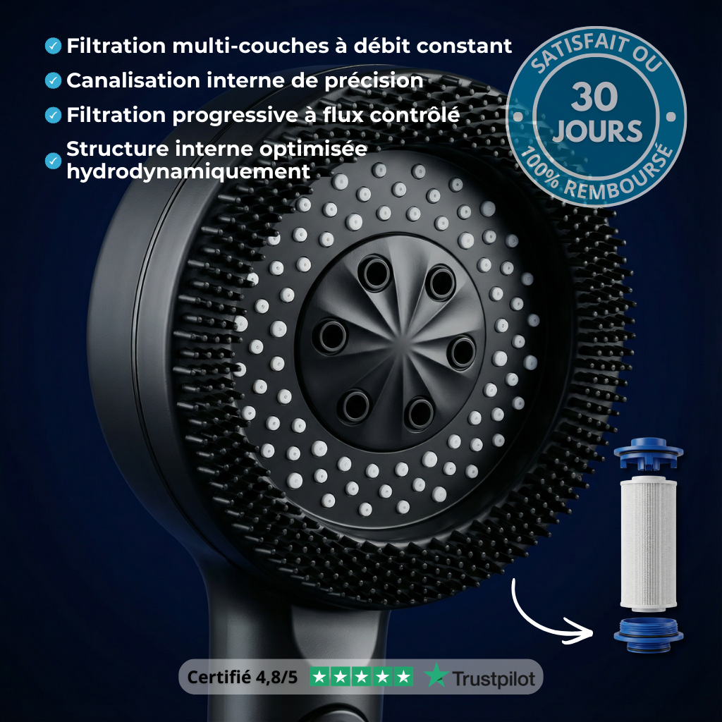 P33 PRO™ – Pommeau Filtrant Haute Pression Multi-Jets
