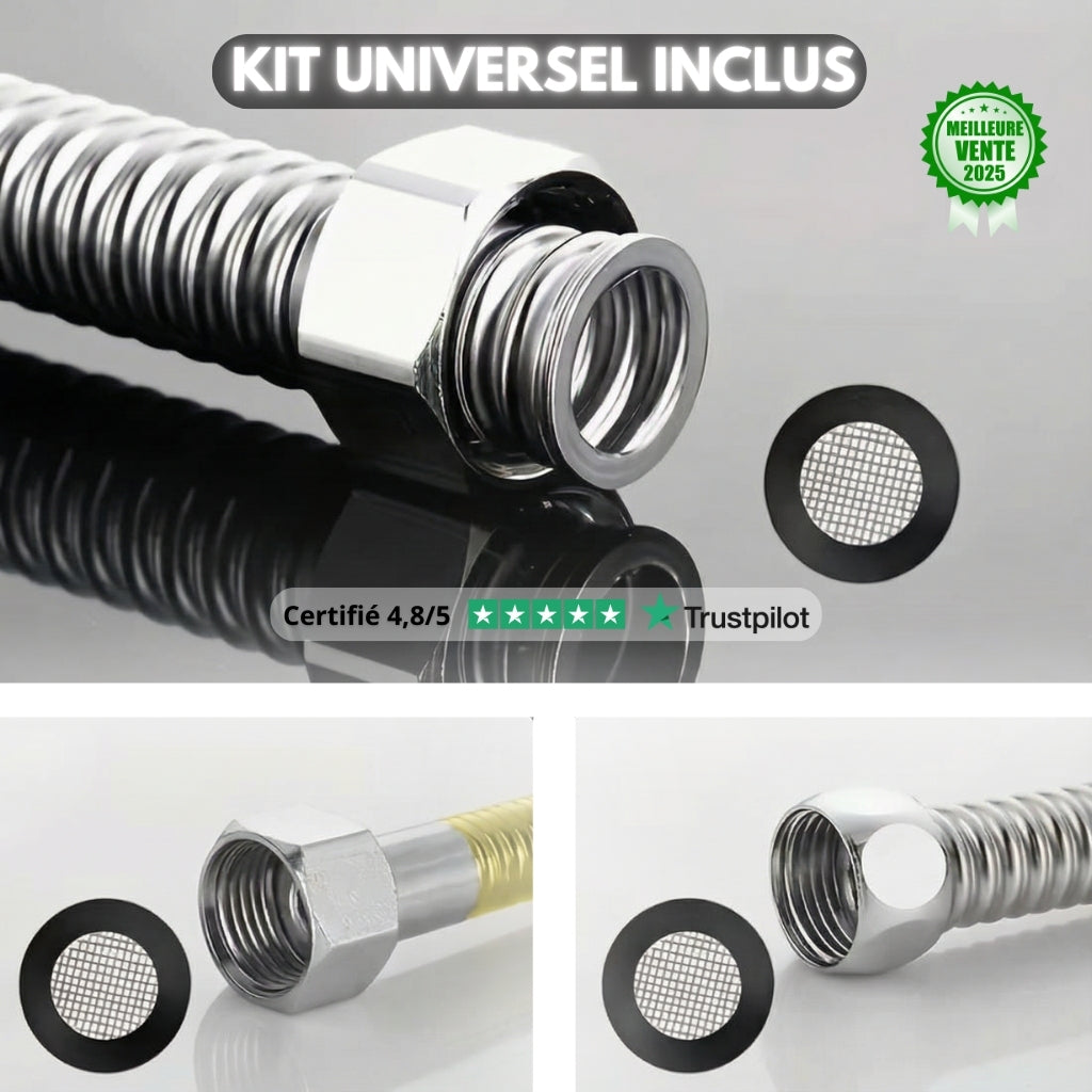 Pommeau de douche 4 pales haute pression avec filtres