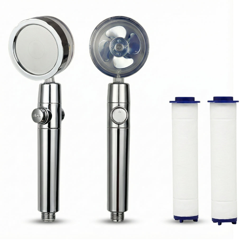 Pommeau de douche 4 pales haute pression avec filtres