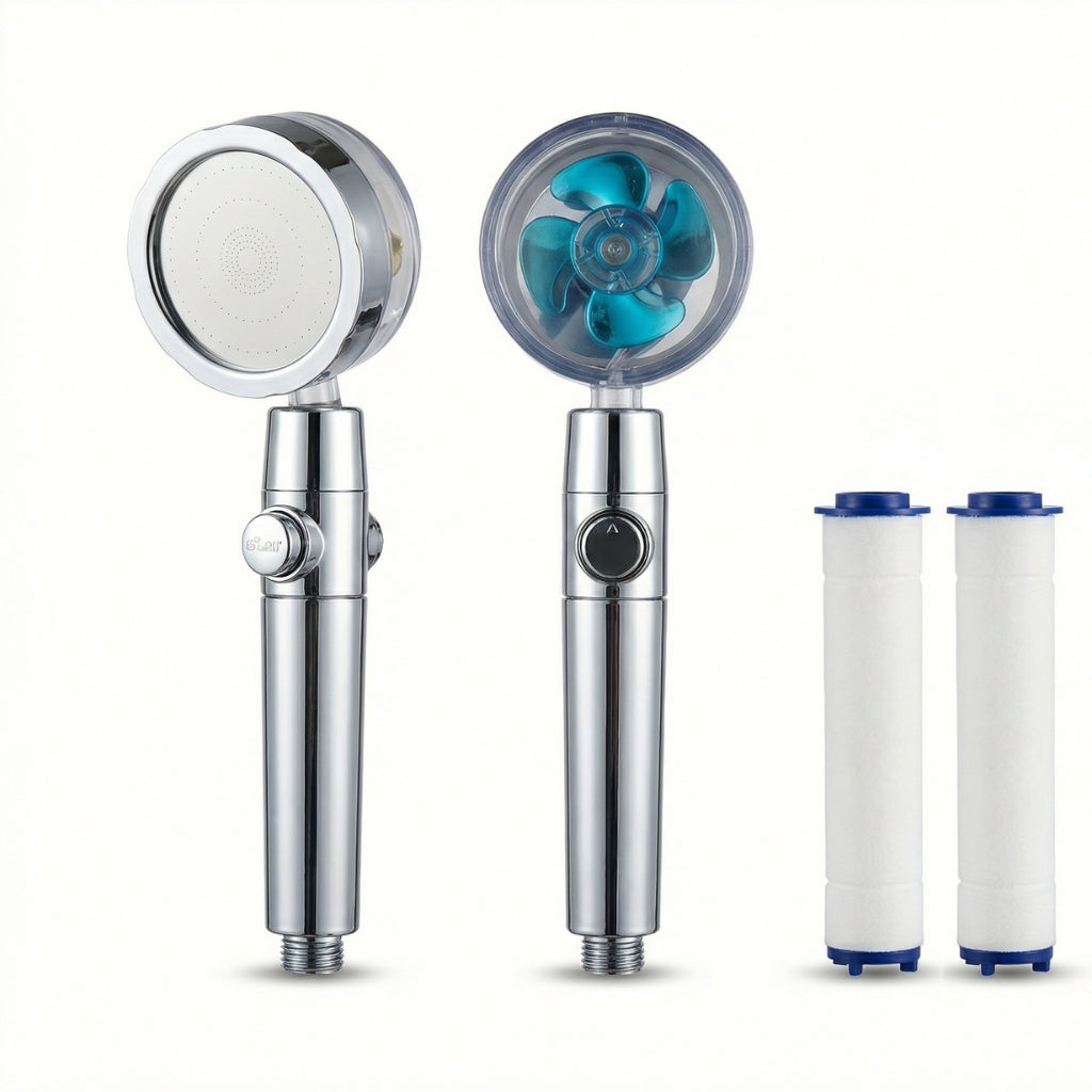 Pommeau de douche 4 pales haute pression avec filtres