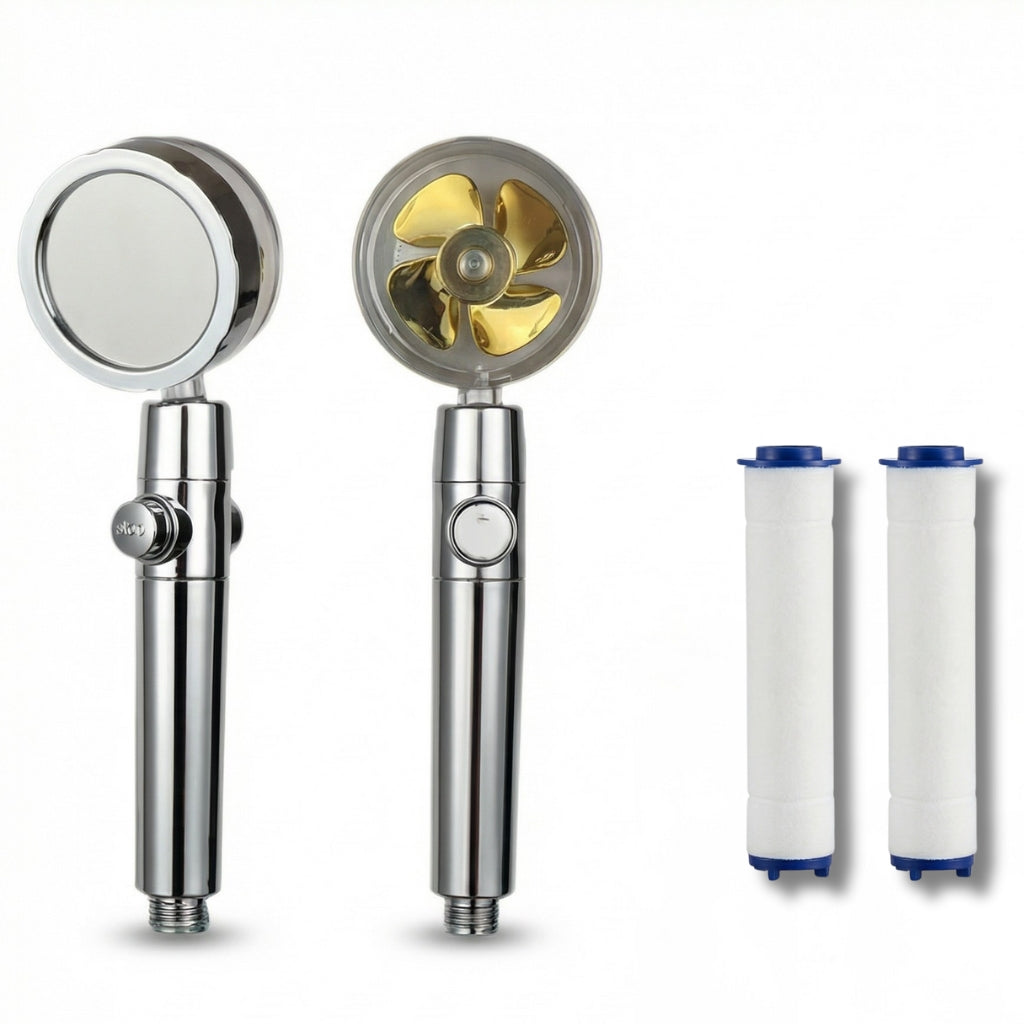 Pommeau de douche 4 pales haute pression avec filtres