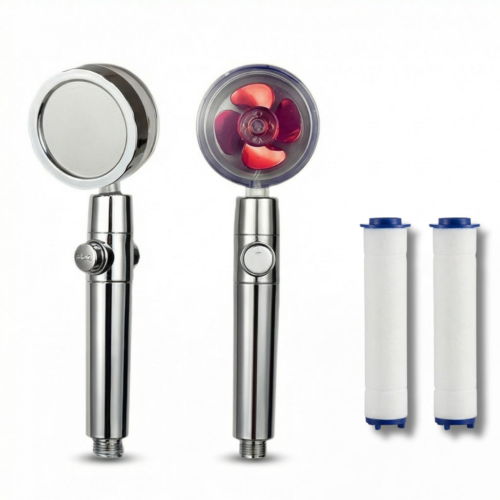 Pommeau de douche 4 pales haute pression avec filtres