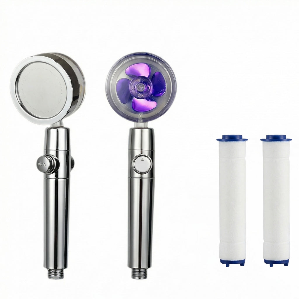 Pommeau de douche 4 pales haute pression avec filtres