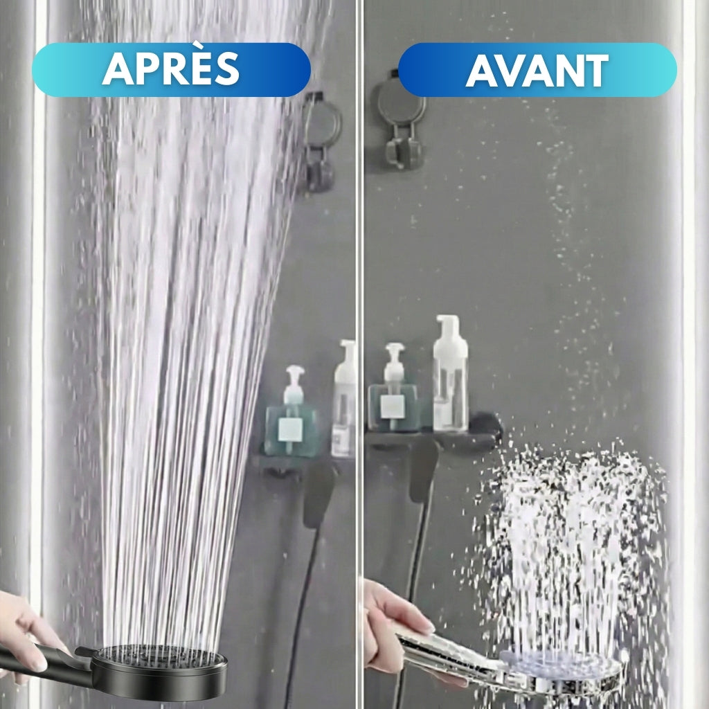 Pommeau de douche grand panneau 5 modes haute pression