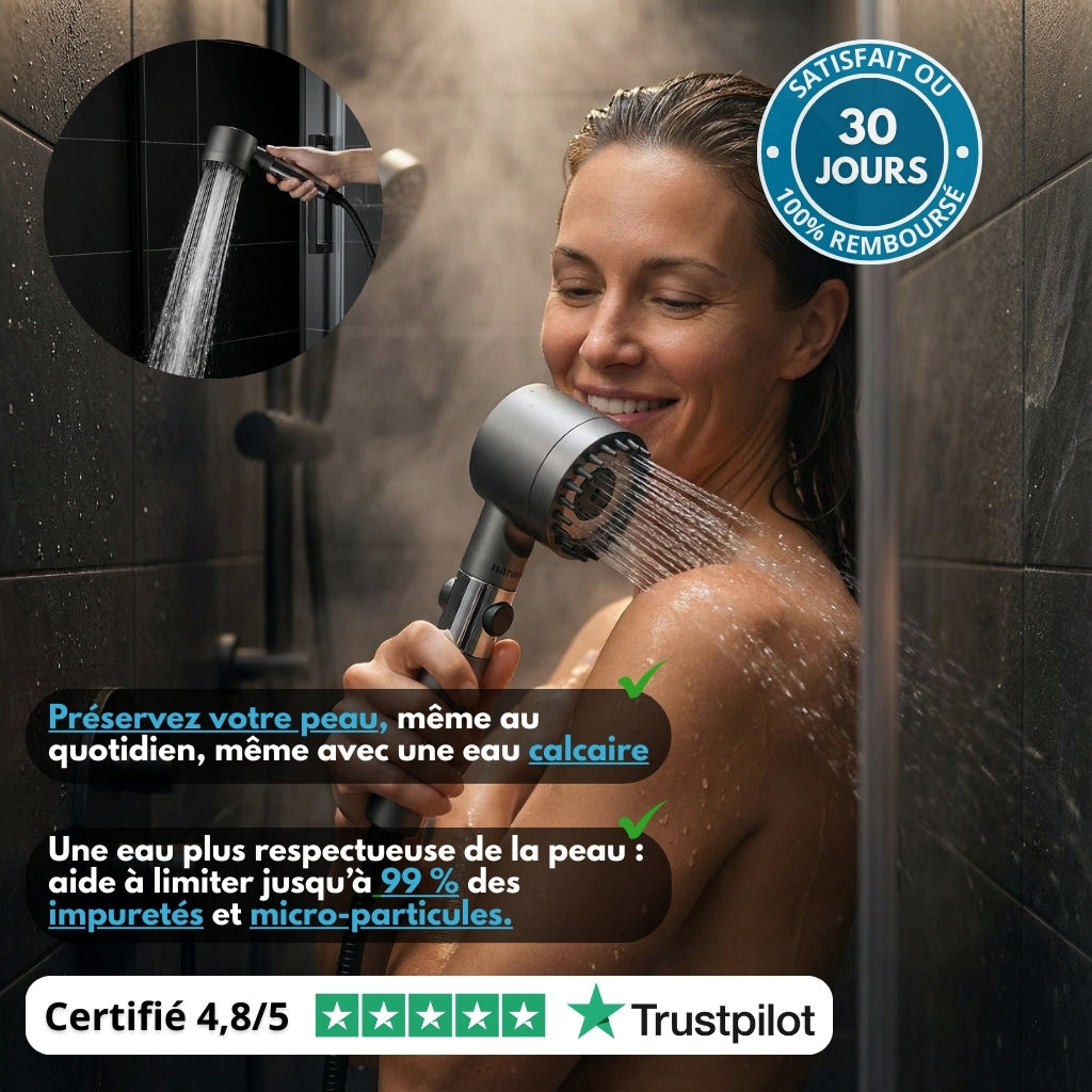 P40 PRO™ – Pommeau de Douche avec Filtre en Polypropylène