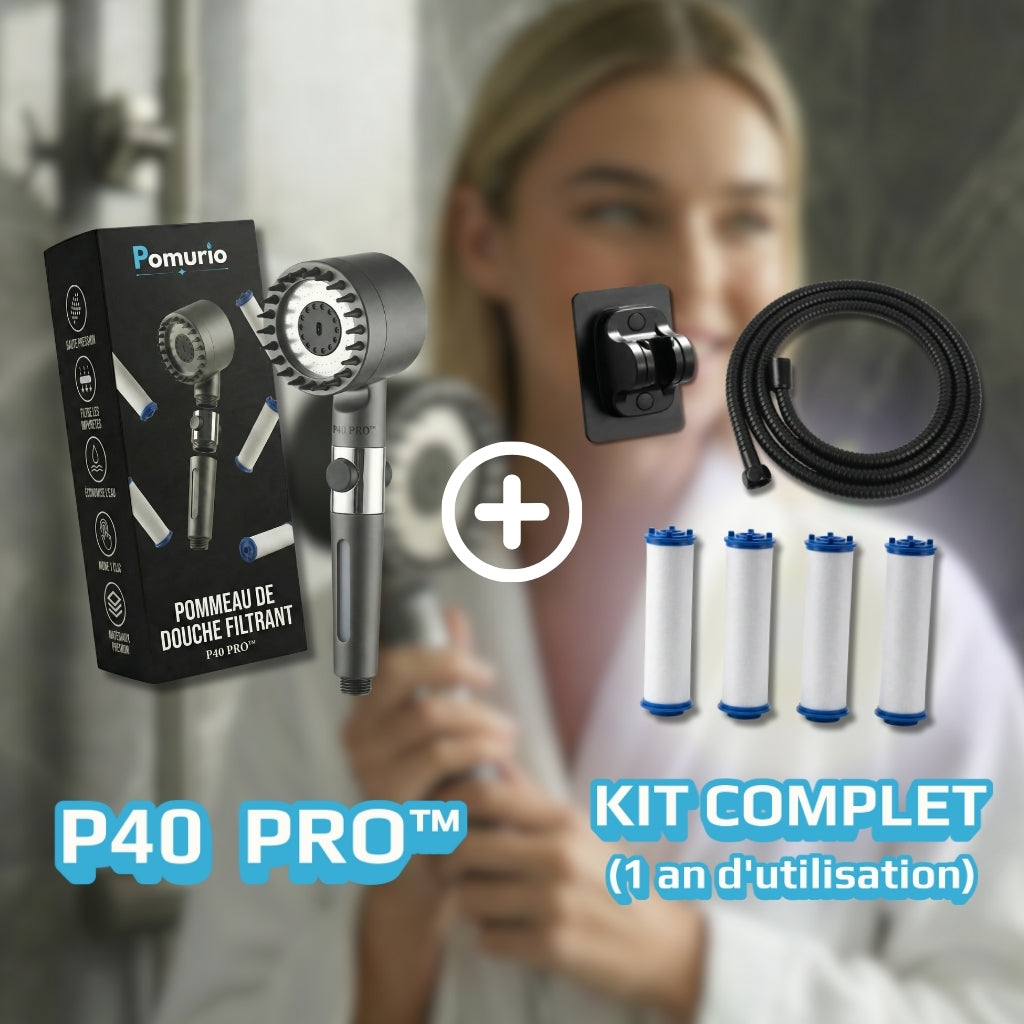 P40 PRO™ – Pommeau de Douche avec Filtre en Polypropylène