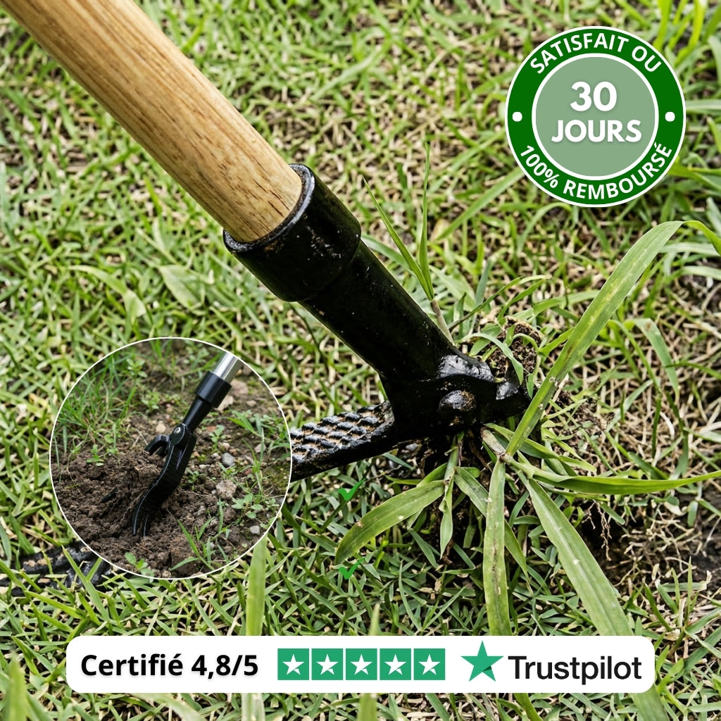 RootGrip™ – Arrache mauvaises herbes manuel ergonomique