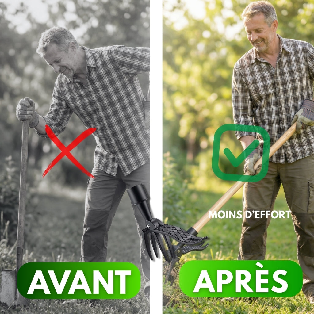 RootGrip™ – Arrache mauvaises herbes manuel ergonomique
