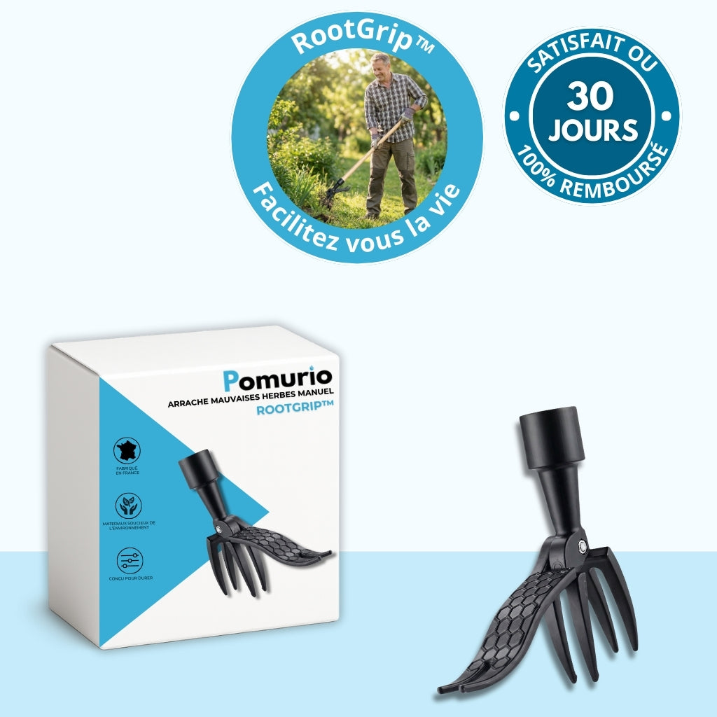 RootGrip™ – Arrache mauvaises herbes manuel ergonomique