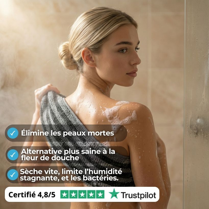 SkinWave™ – Serviette Naturelle Purifiante en Fibre de Bambou
