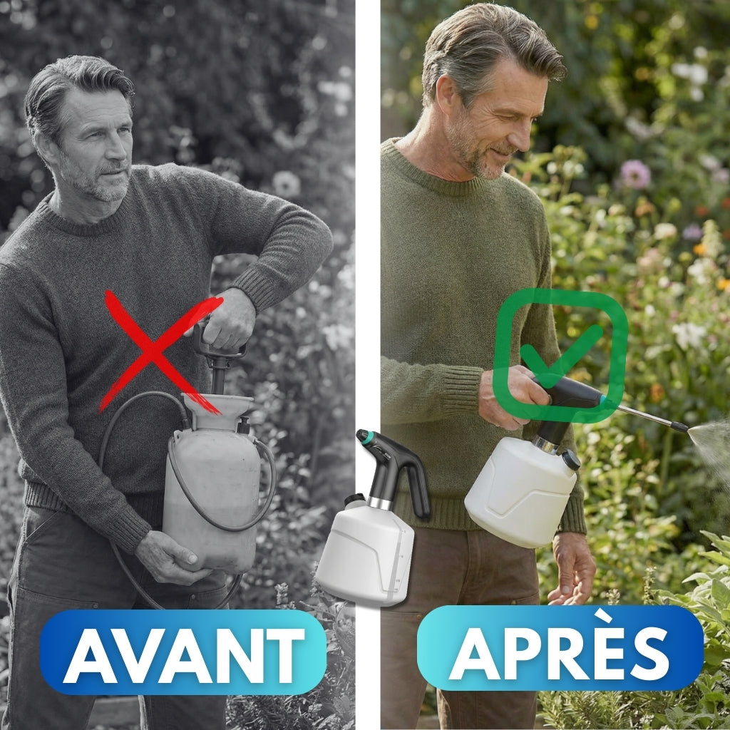 SprayFlow™ – Pulvérisateur électrique rechargeable automatique