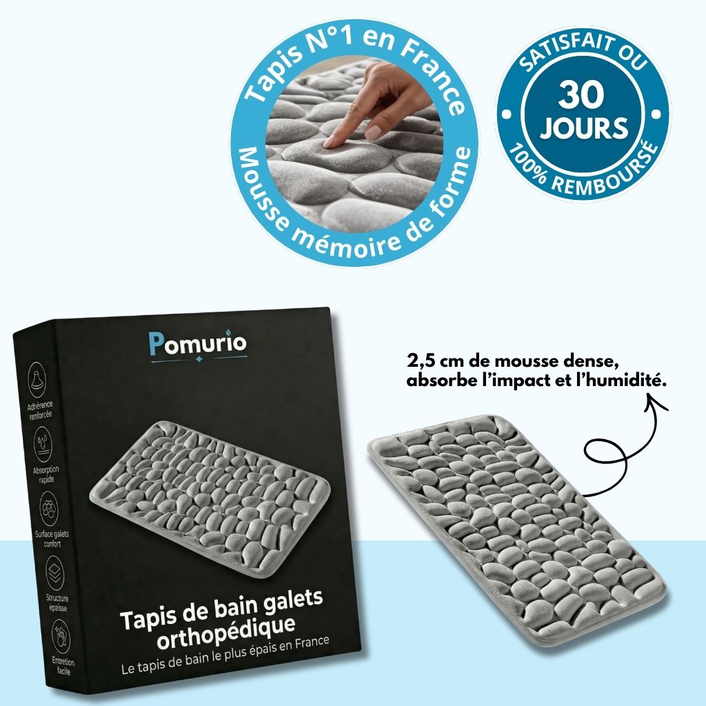 Tapis de Bain Galets Orthopédique
