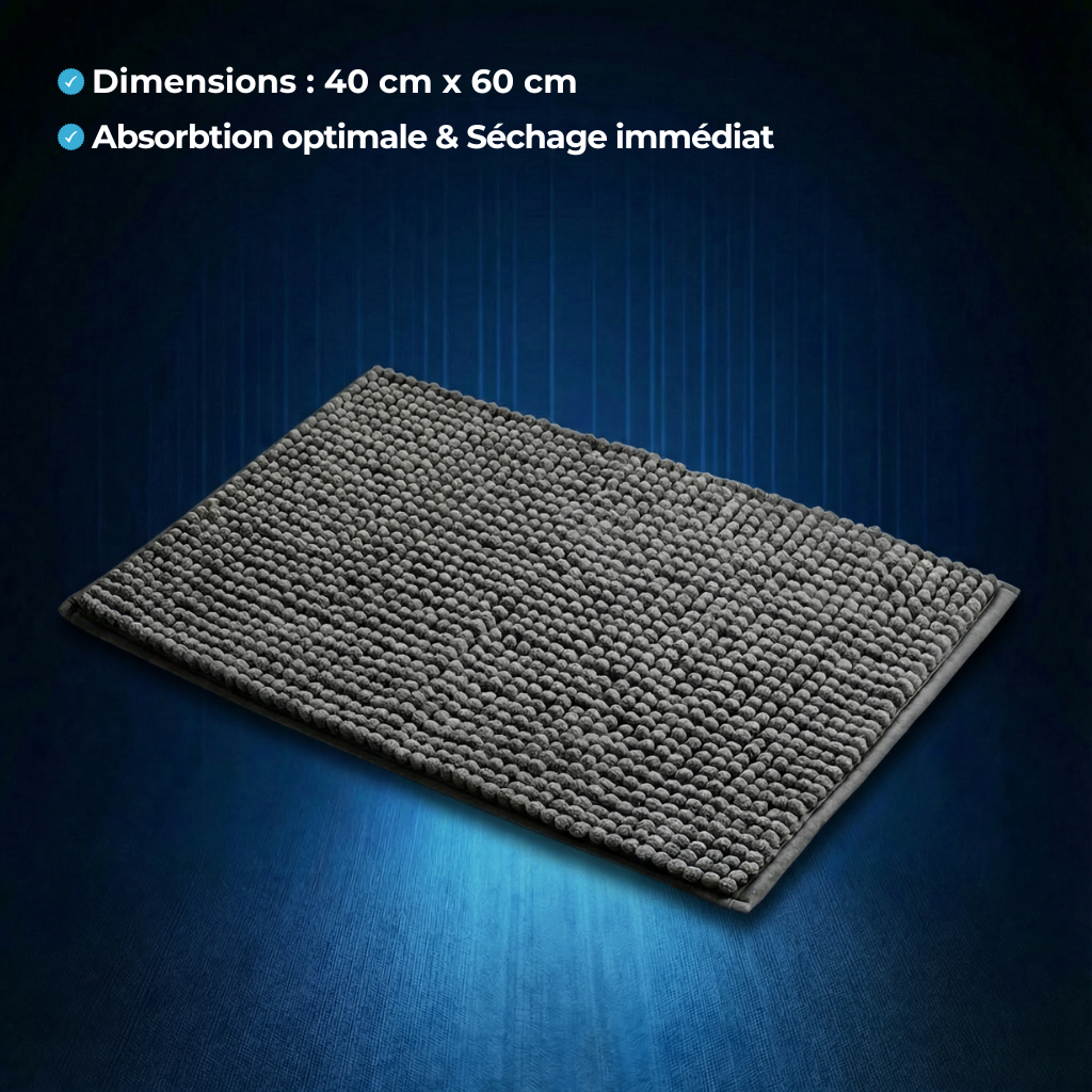Tapis de Bain en Chenille Épaisse Antidérapante