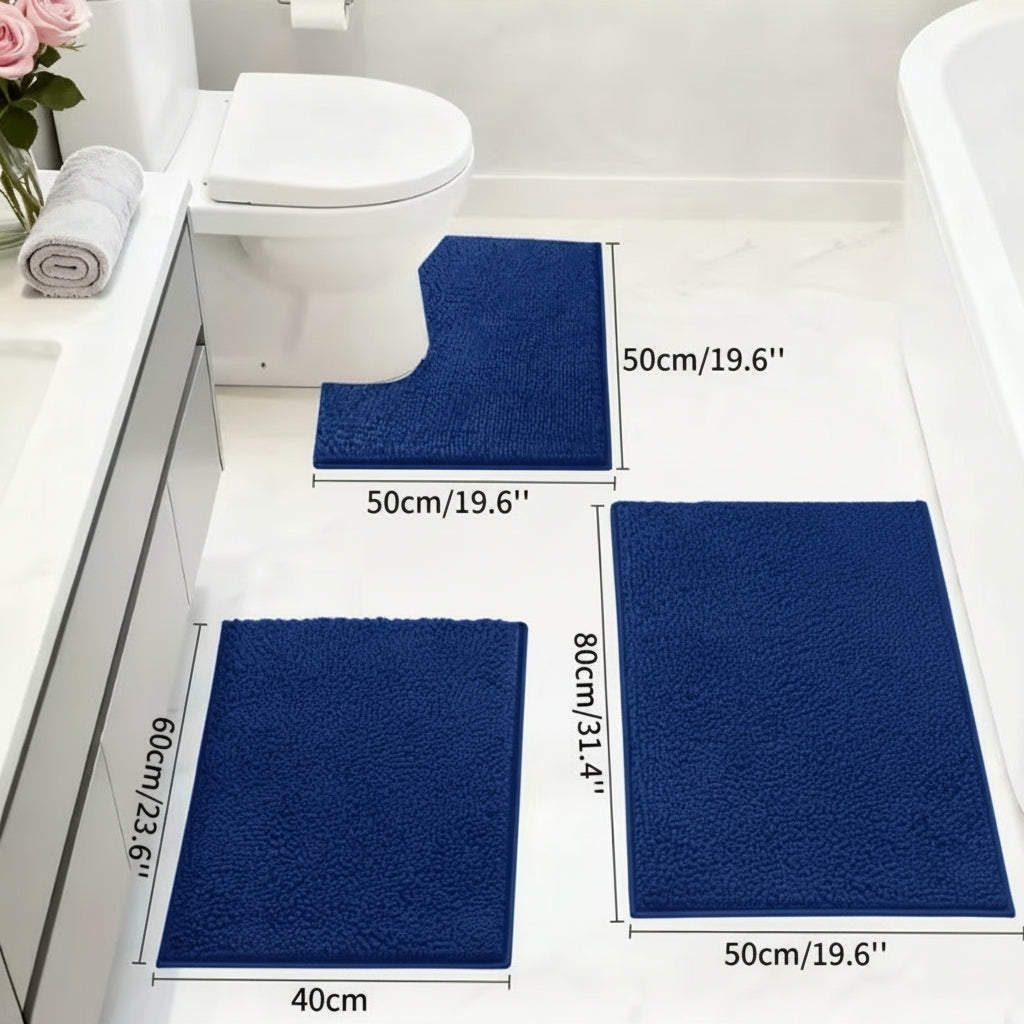 Tapis de Bain en Chenille Épaisse Antidérapante