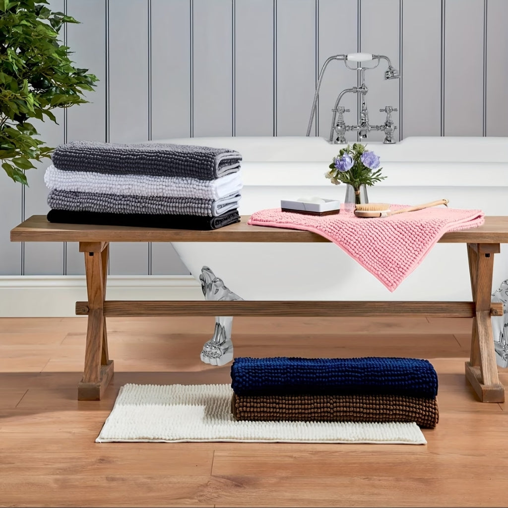 Tapis de Bain en Chenille Épaisse Antidérapante
