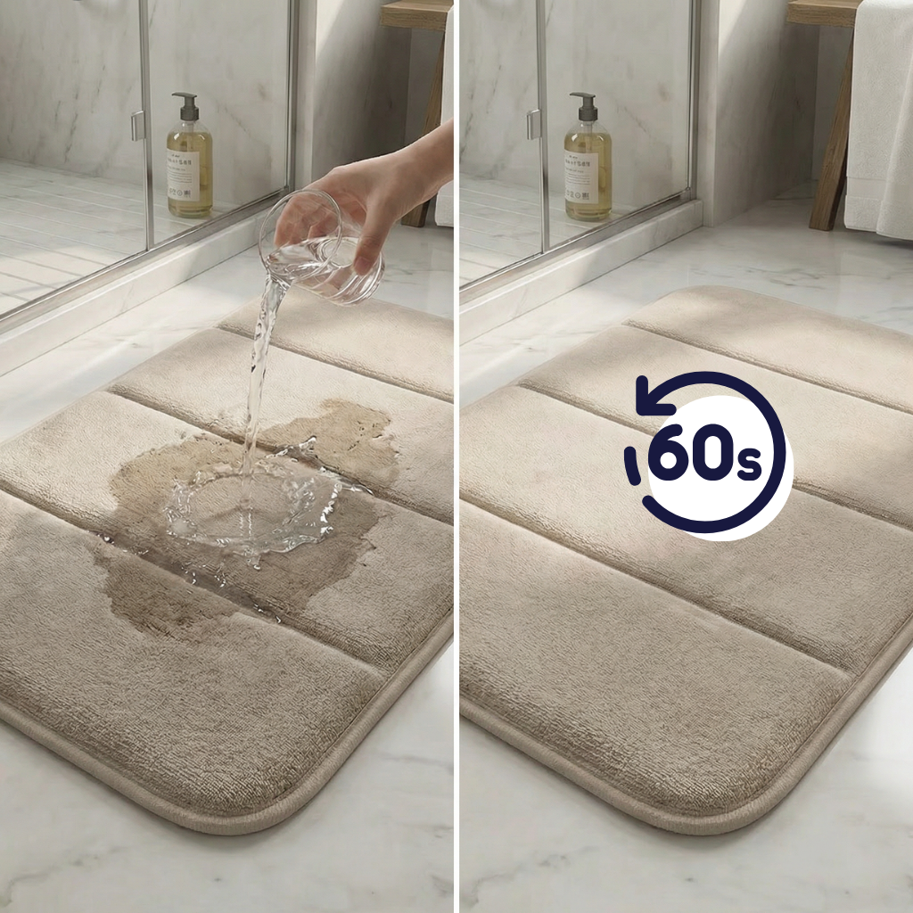 Tapis de bain ultra absorbant velours – Confort premium