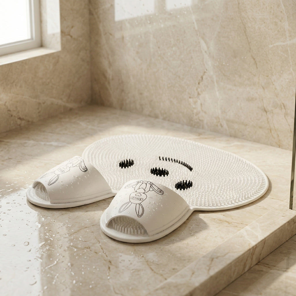 Tapis de douche stimulation plantaire lapin – Nettoyage quotidien