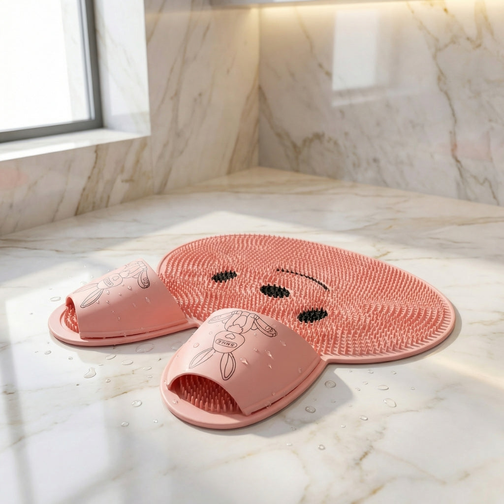 Tapis de douche stimulation plantaire lapin – Nettoyage quotidien