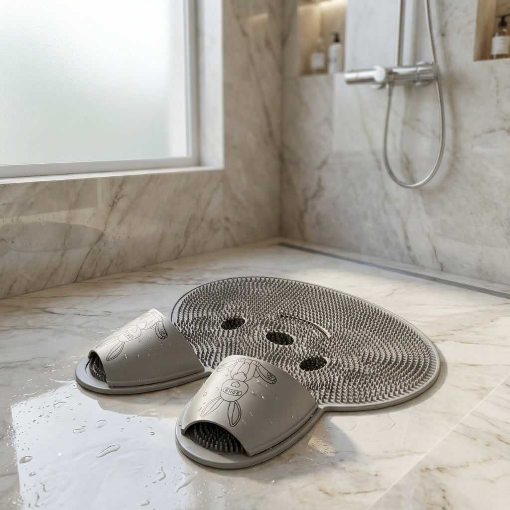 Tapis de douche stimulation plantaire lapin – Nettoyage quotidien