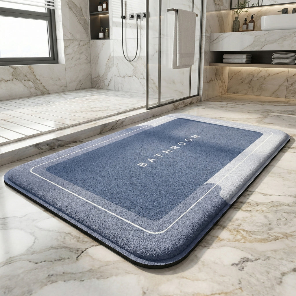 Tapis de bain absorbant épais antidérapant – Séchage rapide