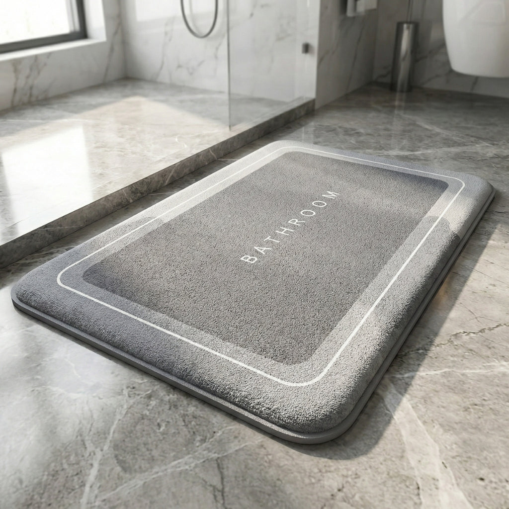 Tapis de bain absorbant épais antidérapant – Séchage rapide