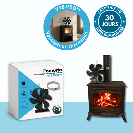 V18 PRO™ – Ventilateur Thermique Silencieux pour Poêle