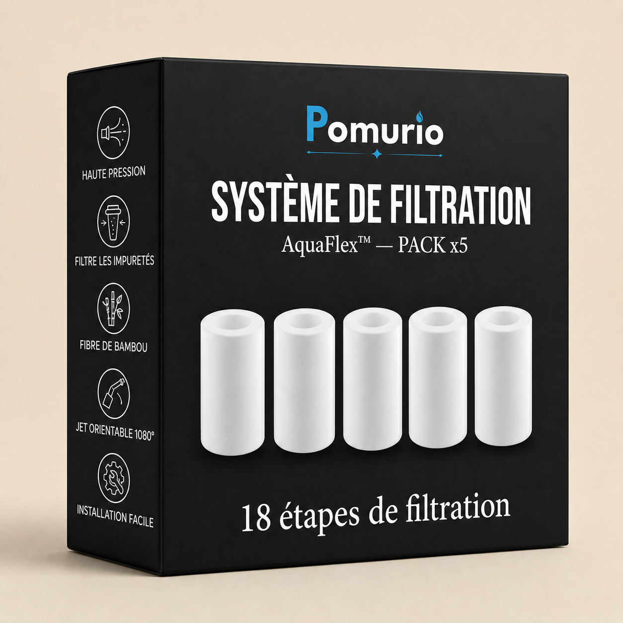 Lot de 5 filtres spécial Aquaflex™
