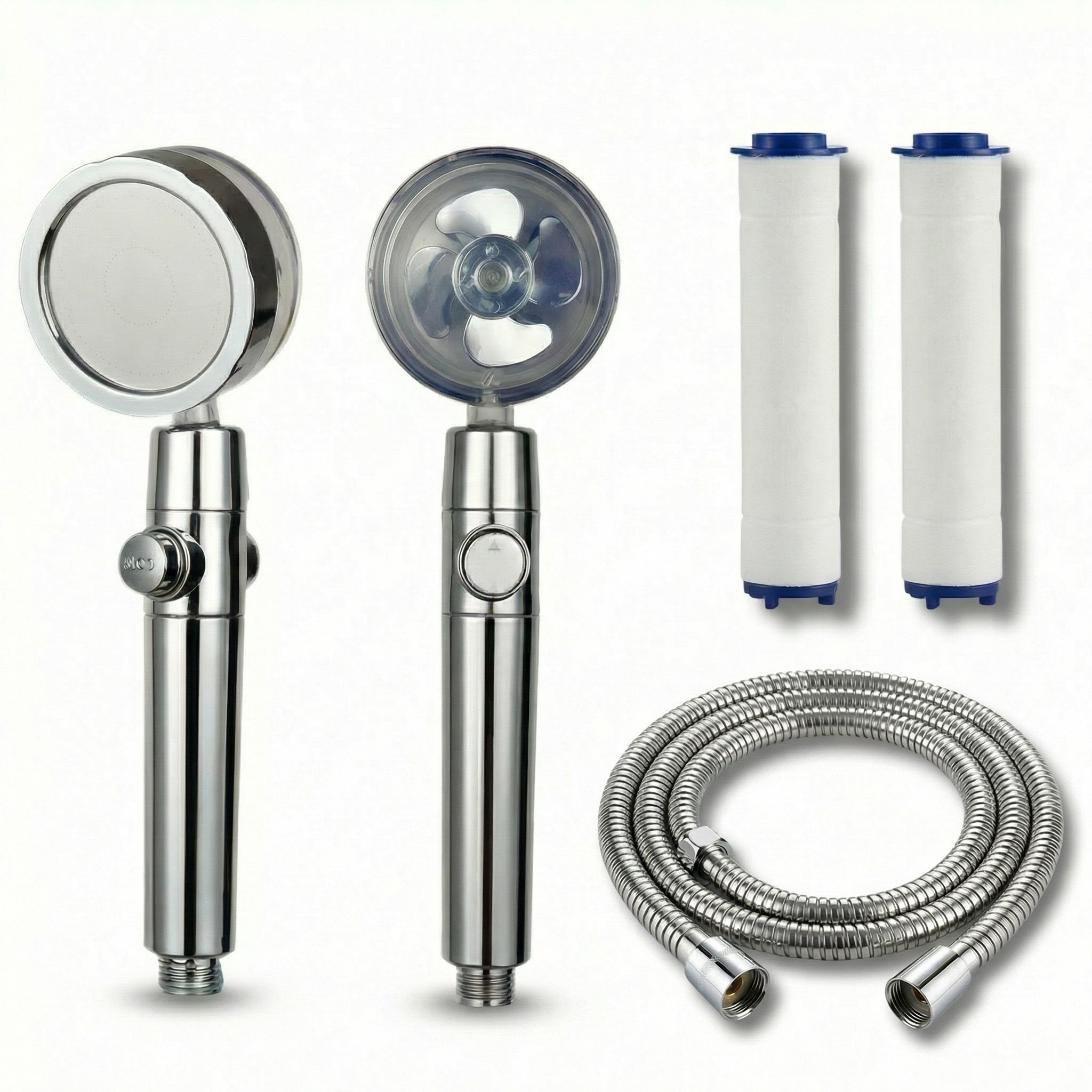 Pommeau de douche 4 pales haute pression avec filtres