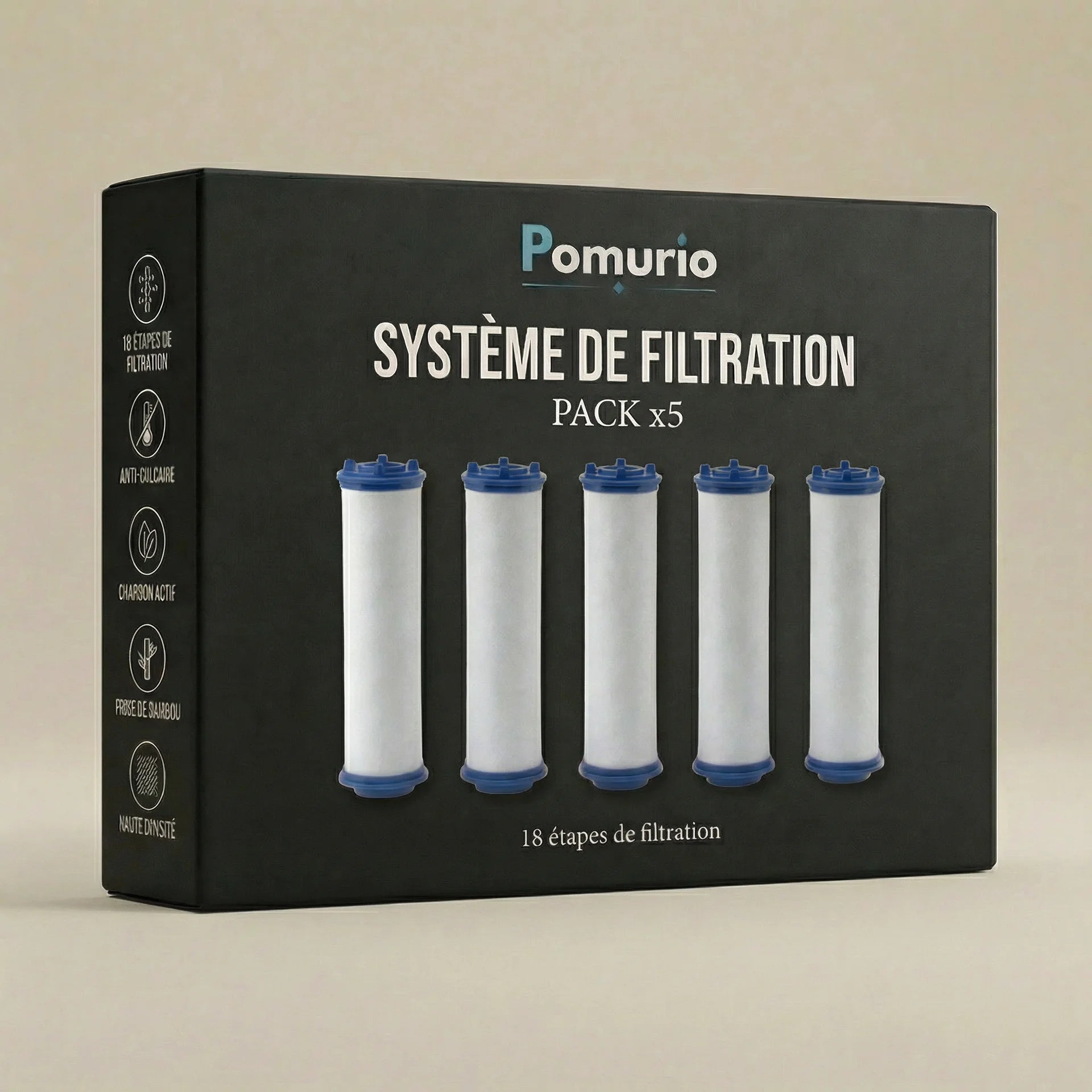 Lot de Filtres en Coton Polypropylène & Charbon Actif