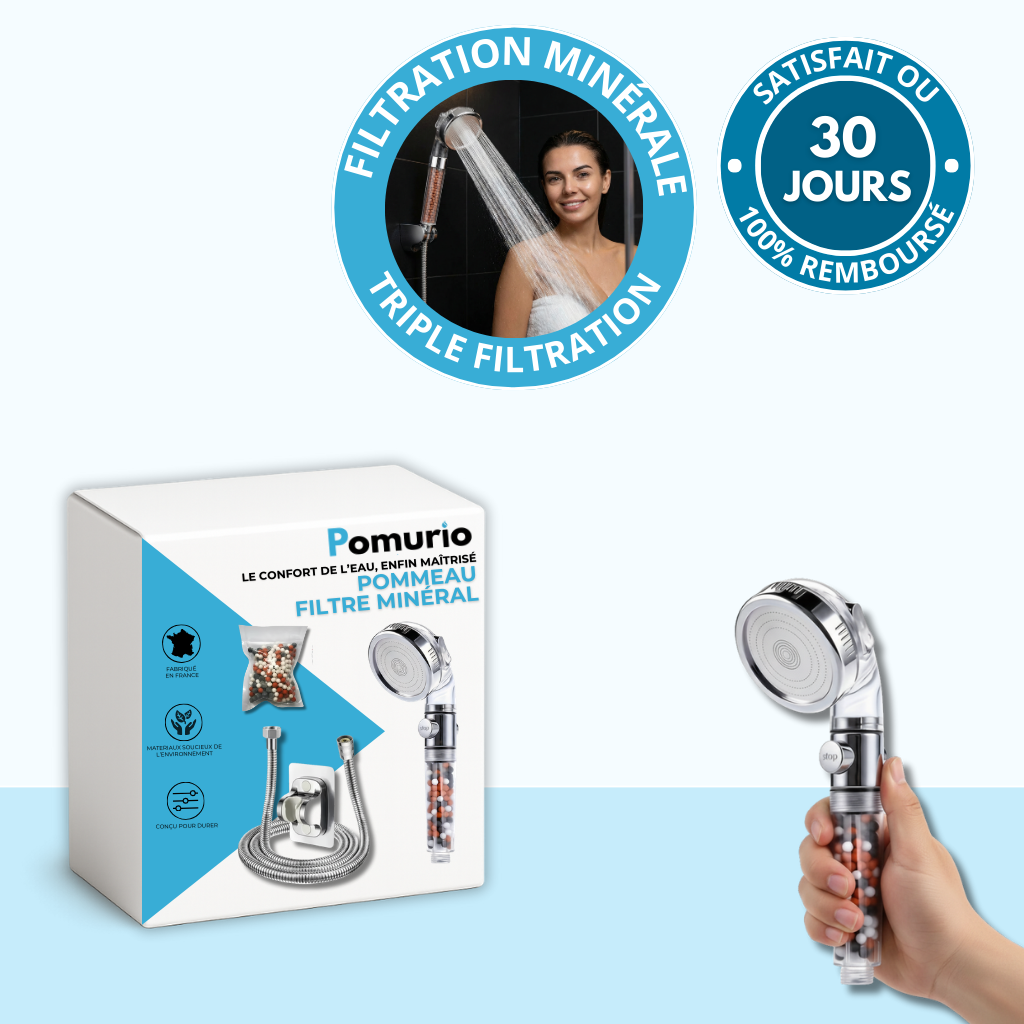 Pommeau Douche Filtre Minéral Haute Pression